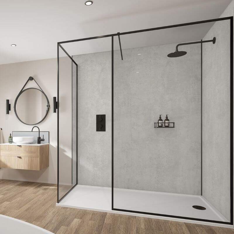 Wetwall Mermaid Industrial Concrete Shower Panel