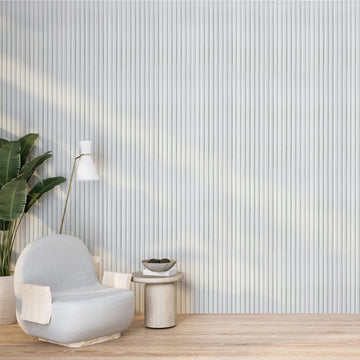 All White 3D Slat Wall Panel - Sulcado