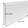 PVC Reversible Skirting Board 125mm x 2.5 | 2 Pack