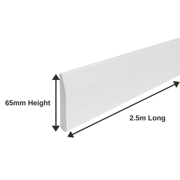 PVC Skirting Board 65mm x 2.5 2 Pack The Panel Company