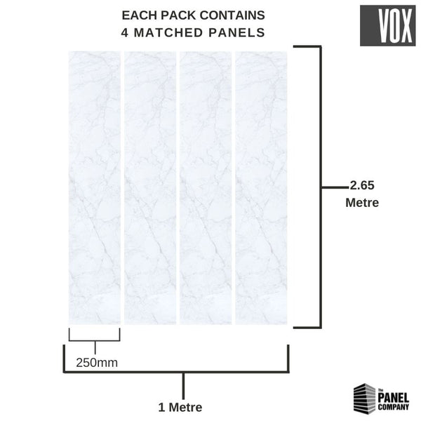 Vox Motivo Carrara Marble | 4 Pack