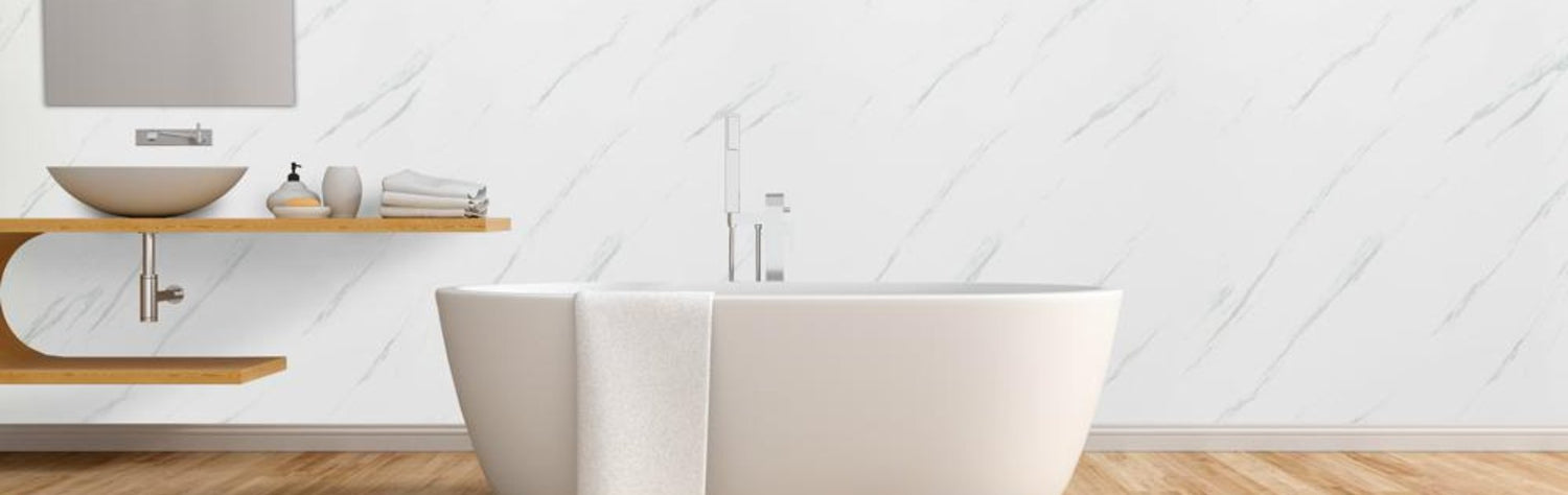 large-white-carrara-marble-shower-panel