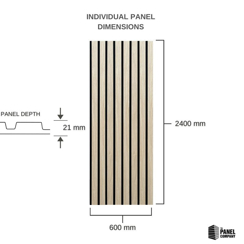 Buy Light Ash Acoustic Slat Wall Panelling STRIVO PLUS Panel Co Panel Company