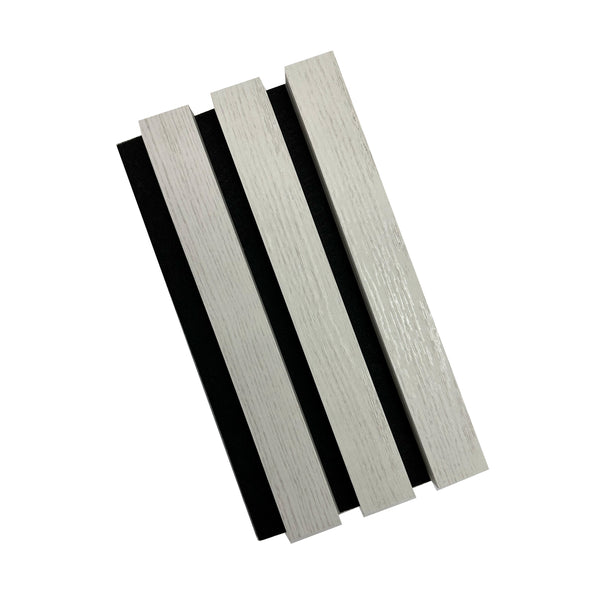 STRIVO Premium White Acoustic Slat Wall Panel - Sample