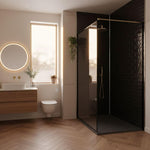 Imprevia Compact Black Gloss Metro Tile Wall Panel - 1.2M x 2.4M