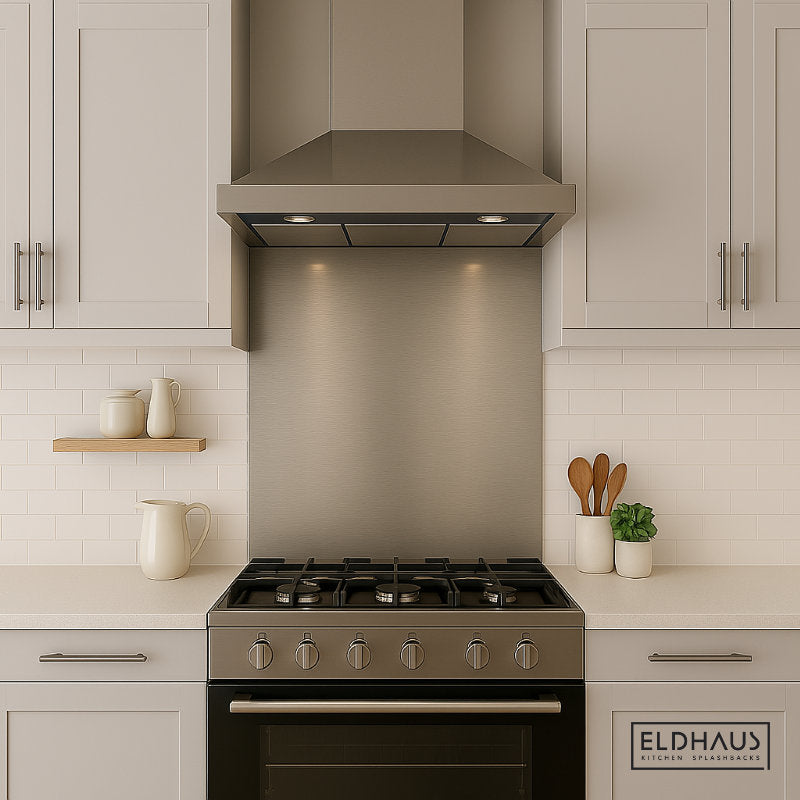 Brushed Silver Kitchen Splashback - Eldhaus