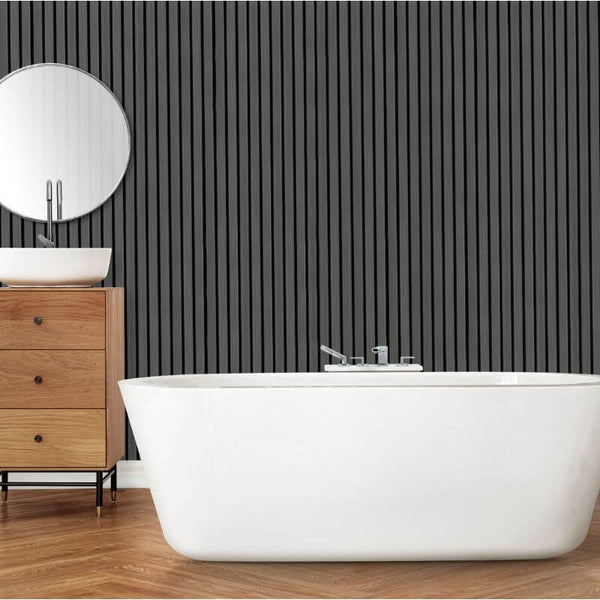 Charcoal Water Resistant Slat Wall Panel
