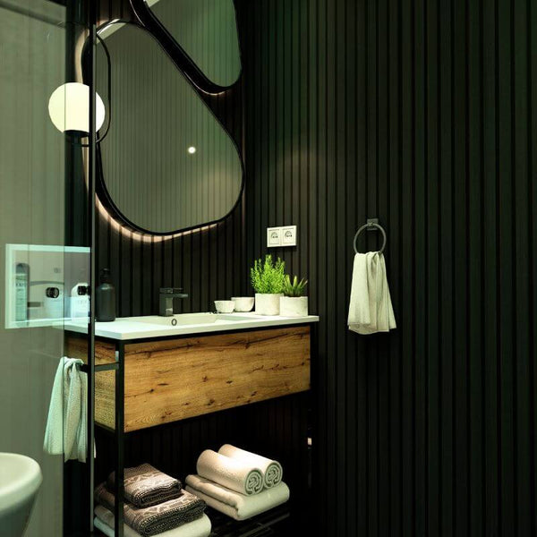 Charcoal Water Resistant Slat Wall Panel