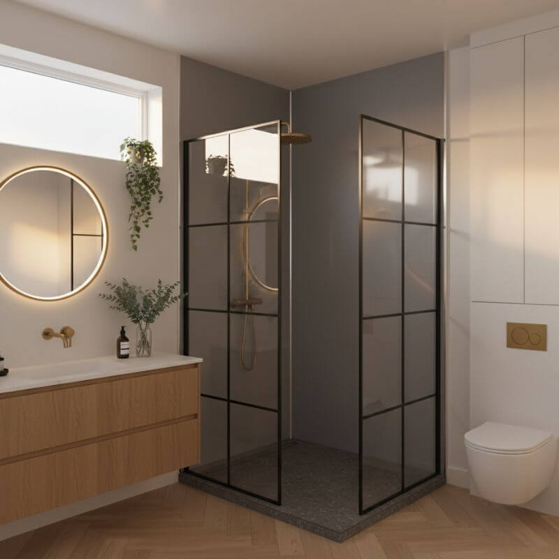 Imprevia Compact Grey Plain Gloss Wall Panel - 1.2M x 2.4M