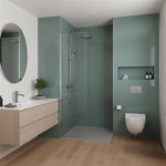 Imprevia Compact Glacier Blue Plain Gloss Wall Panel - 1.2M x 2.4M