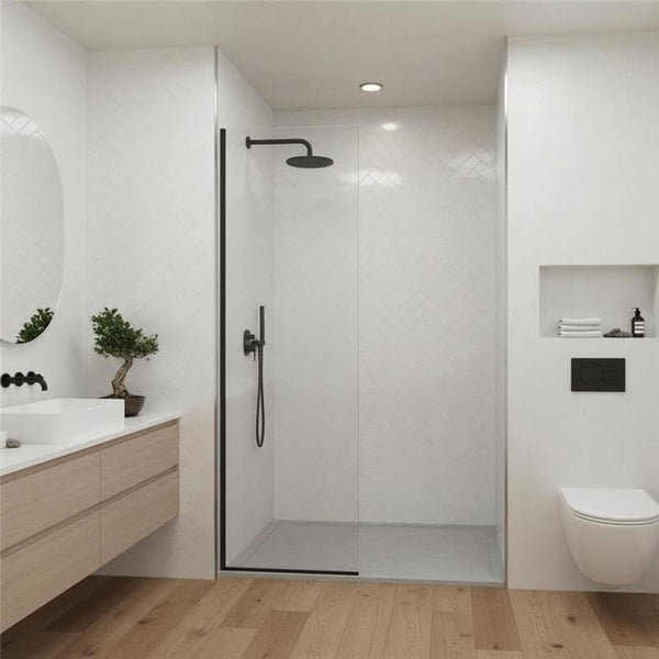 Imprevia Compact Ice White Herringbone Wall Panel - 1.2M x 2.4M