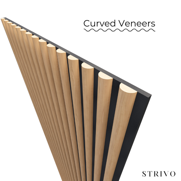 STRIVO Curve Acoustic Slat Wall Panel - Natural Oak (Sample)