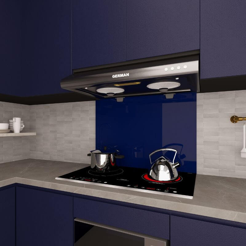 Dark Blue Kitchen Splashback - Eldhaus