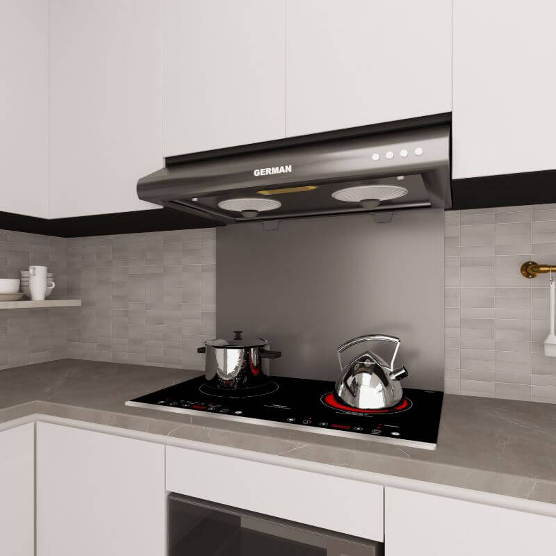 Dark Grey Kitchen Splashback - Eldhaus