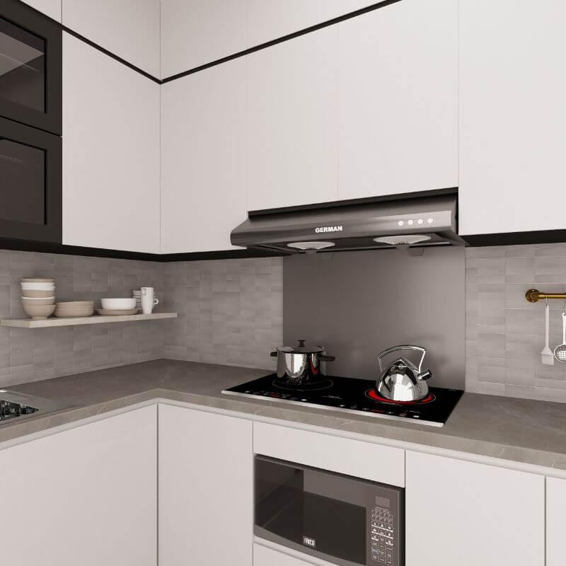 Dark Grey Hob Splashback - Eldhaus