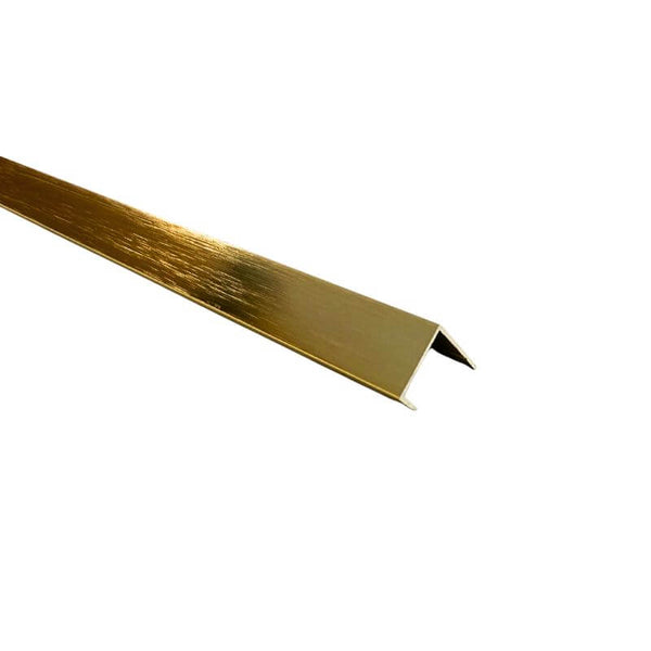 Aluminium End Cap Square Brushed Brass
