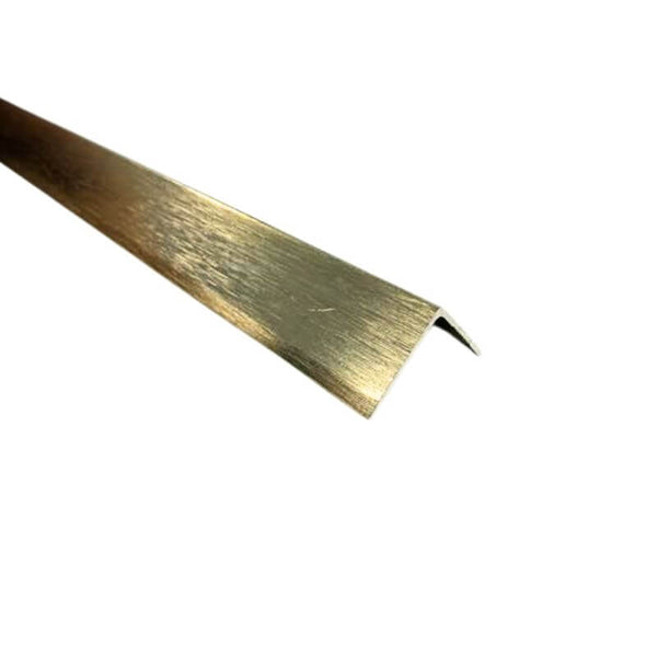 Brushed Brass Aluminium External Corner (Rigid)