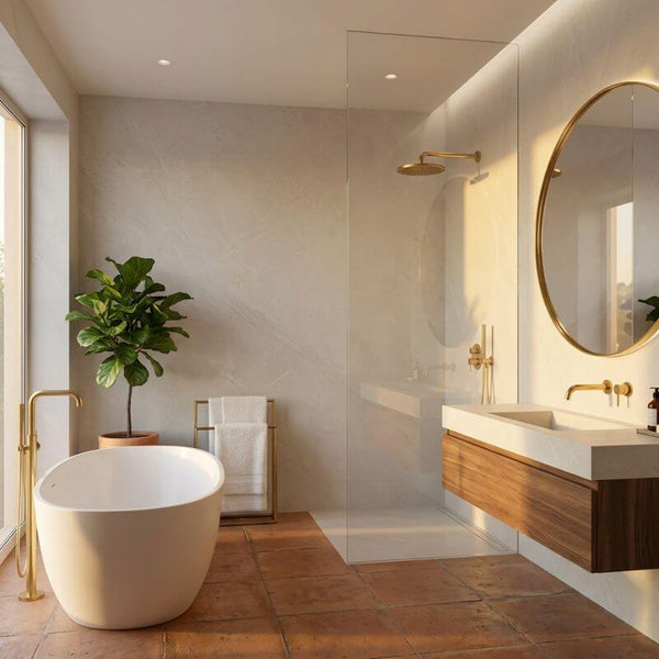 Imprevia Chalkstone SPC Shower Panel - 0.6M x 2.4M