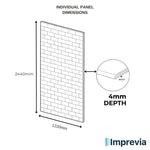 Imprevia Compact Black Gloss Metro Tile Wall Panel - 1.2M x 2.4M