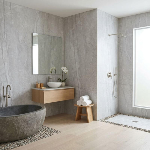 Imprevia Moonstone SPC Shower Panel - 0.6M x 2.4M