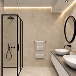 Imprevia Pale Limestone SPC Shower Panel - 0.6M x 2.4M