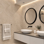 Imprevia Pale Limestone SPC Shower Panel - 0.6M x 2.4M