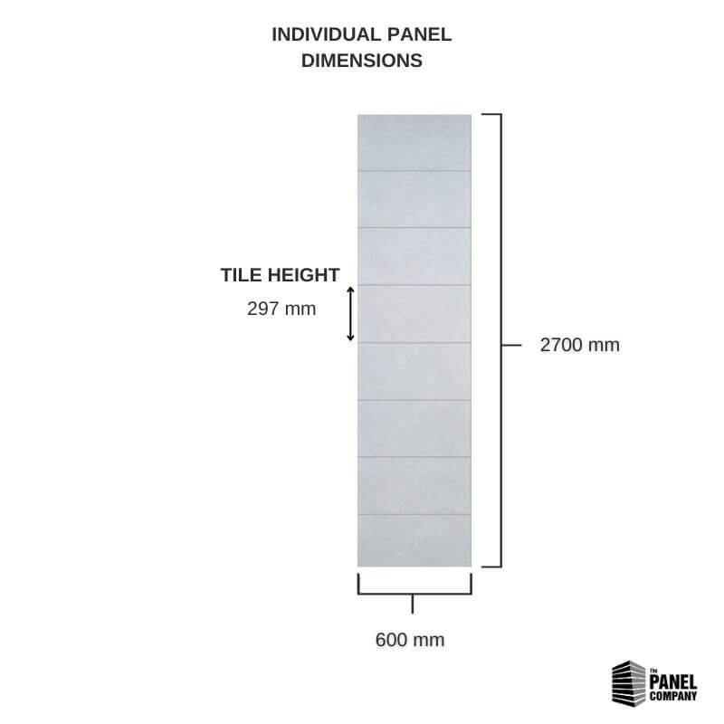 Light Grey Marble Tile Wall Panel - 600mm – Panel Company