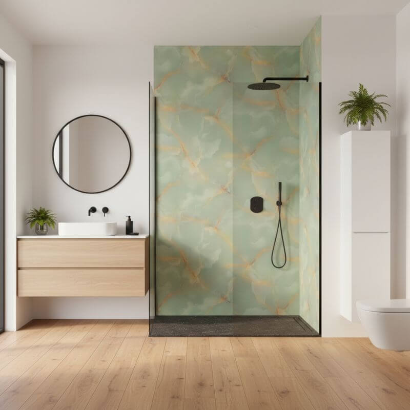 Imprevia Jade Onyx PVC Shower Panel - 1M x 2.4M