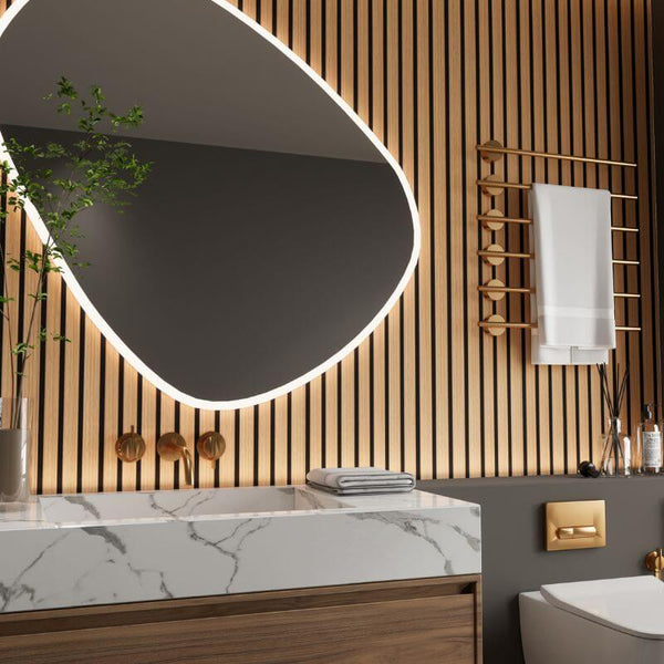 Light Ash Water Resistant Slat Wall Panel