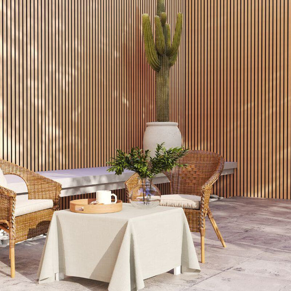 Ulkona Composite Slatted Cladding - Light Oak