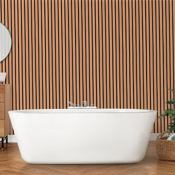 Light Ash Water Resistant Slat Wall Panel