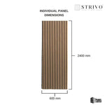 STRIVO Acoustic Slat Panel - Natural Ash