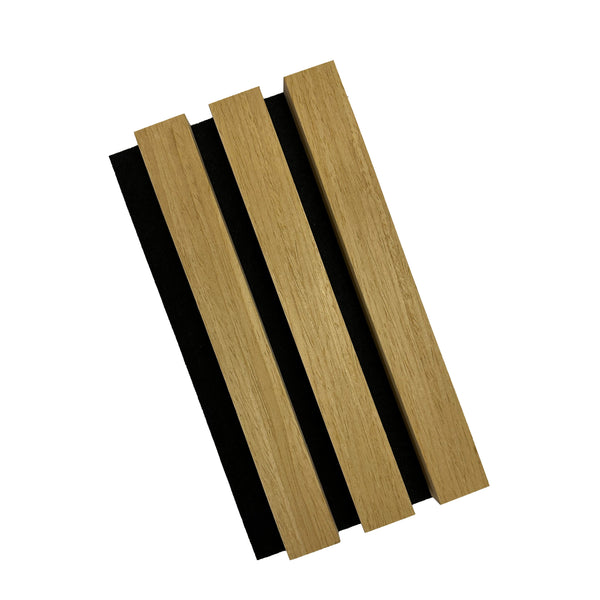 STRIVO Premium Natural Oak Acoustic Slat Wall Panel - Sample