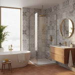 Imprevia Paros Grey PVC Shower Panel - 1M x 2.4M