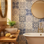 Imprevia Athena Blue Tile PVC Shower Panel - 1M x 2.4M