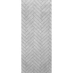 Imprevia Large Grey Herringbone Tile 1.0m x 2.4m Shower Panel