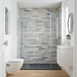 Imprevia Grey Metro Brick PVC Shower Panel - 1M x 2.4M