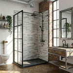 Imprevia Grey Metro Brick PVC Shower Panel - 1M x 2.4M