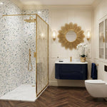 Imprevia Large Sky Terrazzo Matt 1.0m x 2.4m Shower Panel