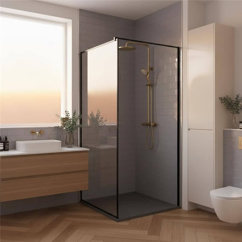 Imprevia Compact Silver Grey Metro Tile Wall Panel - 1.2M x 2.4M