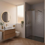 Imprevia Compact Silver Grey Metro Tile Wall Panel - 1.2M x 2.4M