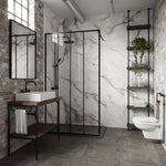 Imprevia Storm Grey Marble PVC Shower Panel - 1M x 2.4M