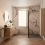 Imprevia Storm Grey Marble PVC Shower Panel - 1M x 2.4M