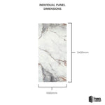 Imprevia Storm Grey Marble PVC Shower Panel - 1M x 2.4M