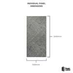 Imprevia Strata Black PVC Shower Panel - 1M x 2.4M