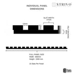 STRIVO Acoustic Slat Panel - Natural Ash