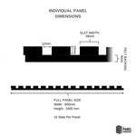 STRIVO Acoustic Slat Panel - Natural Oak