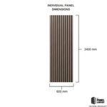 STRIVO Premium Walnut Acoustic Slat Wall Panel