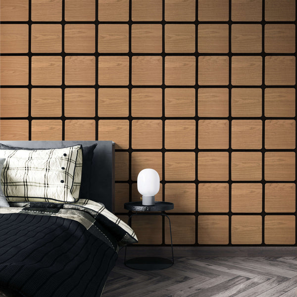 STRIVO Acoustic Square Wall Panel - Walnut