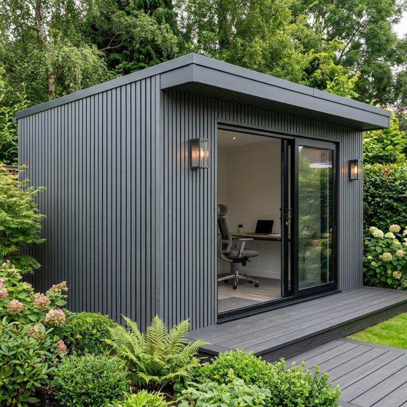 Ulkona Composite Slatted Cladding - Slate Grey